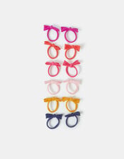 12-Pack Girls Mini Bow Hair Bands, , large