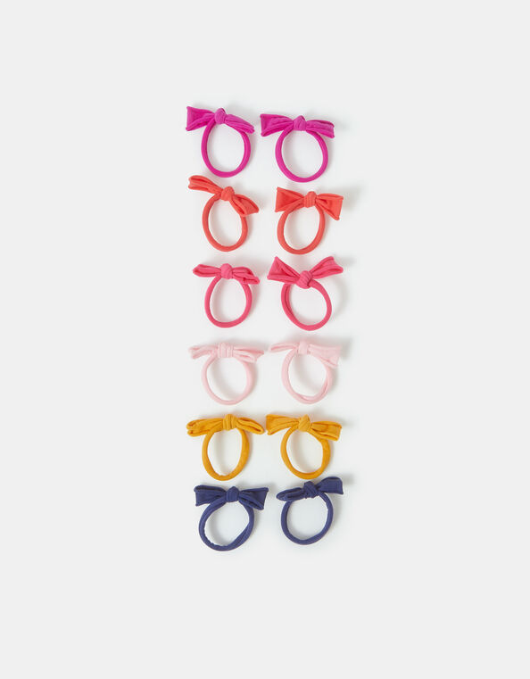12-Pack Girls Mini Bow Hair Bands, , large