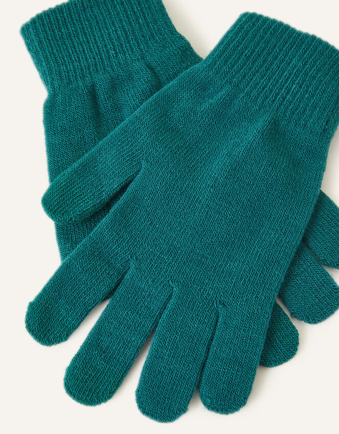 Super-Stretch Touchscreen Gloves, Teal (TEAL), large