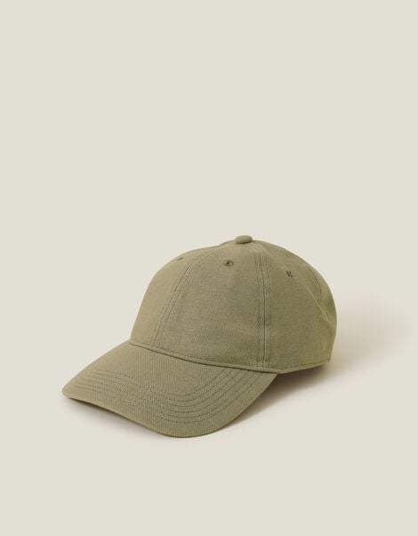 Twill Baseball Cap, Green (KHAKI), large