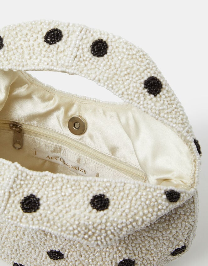Polka Dot Beaded Bag, , large