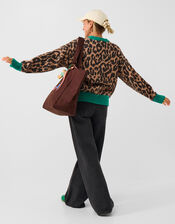 Leopard Print Cardigan, Leopard (LEOPARD), large