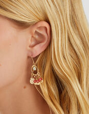 Beaded Tassel Drop Earrings, , large