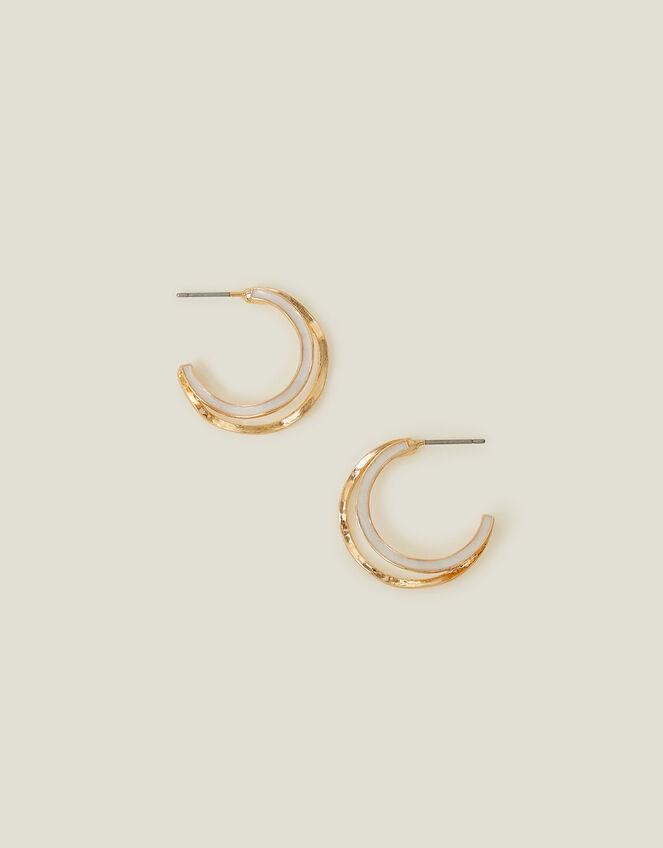 Wavy Resin Hoop Earrings, , large