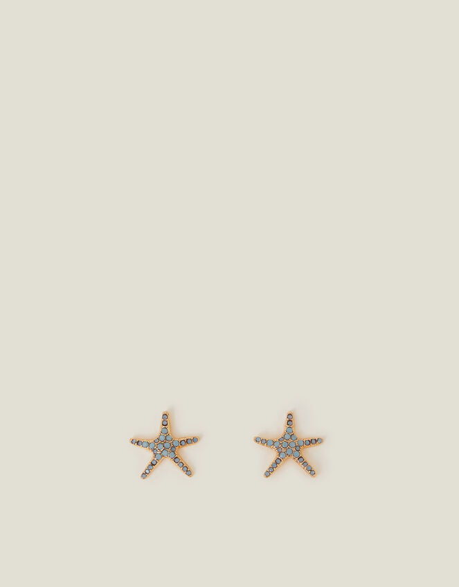 Pavé Starfish Stud Earrings, , large