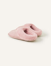 Faux Fur Mule Slippers, Pink (PINK), large