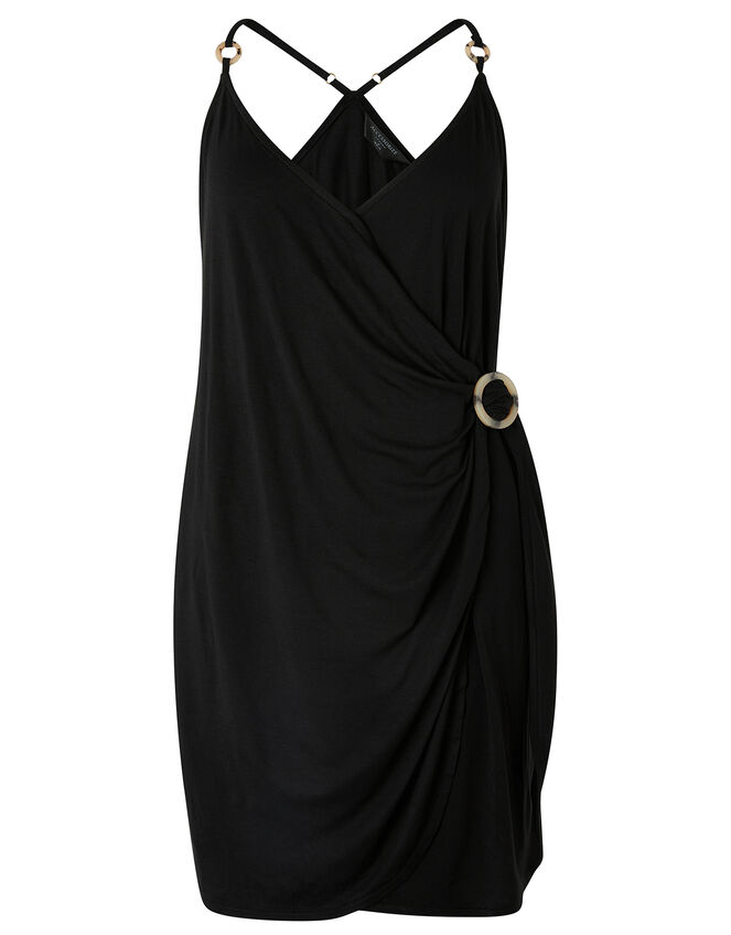 Ring Detail Jersey Dress, Black (BLACK), large
