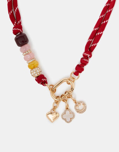 Accessorize x Good Manners Carabiner Charm Cord Necklace​, , large