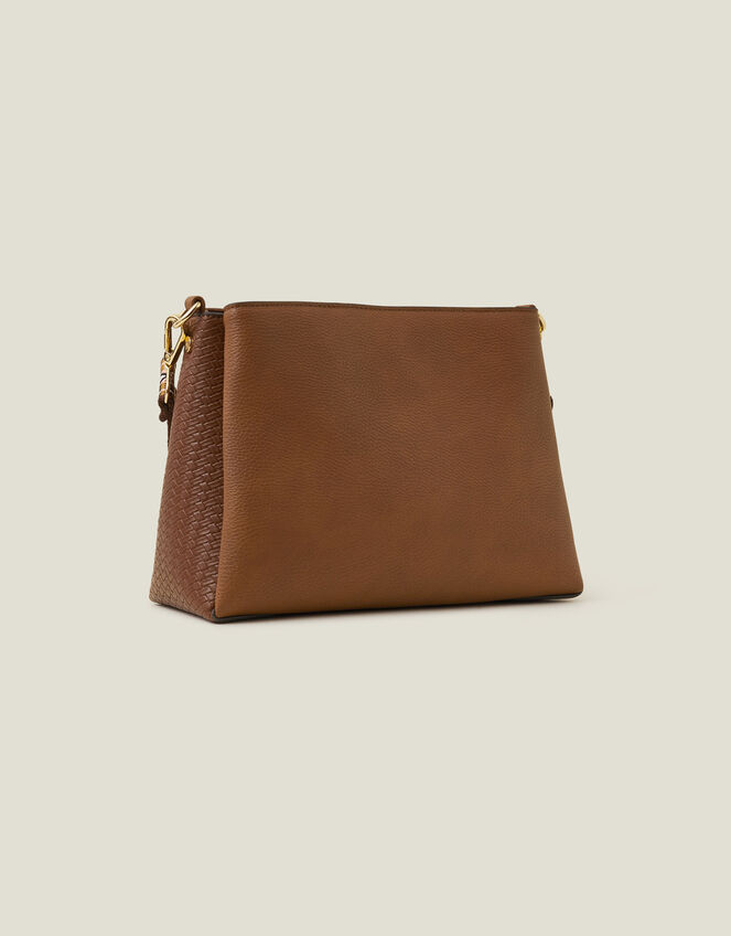 Webbing Strap Cross-Body Bag, Tan (TAN), large