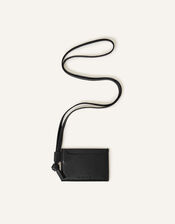 Lanyard Card Holder, Black (BLACK), large