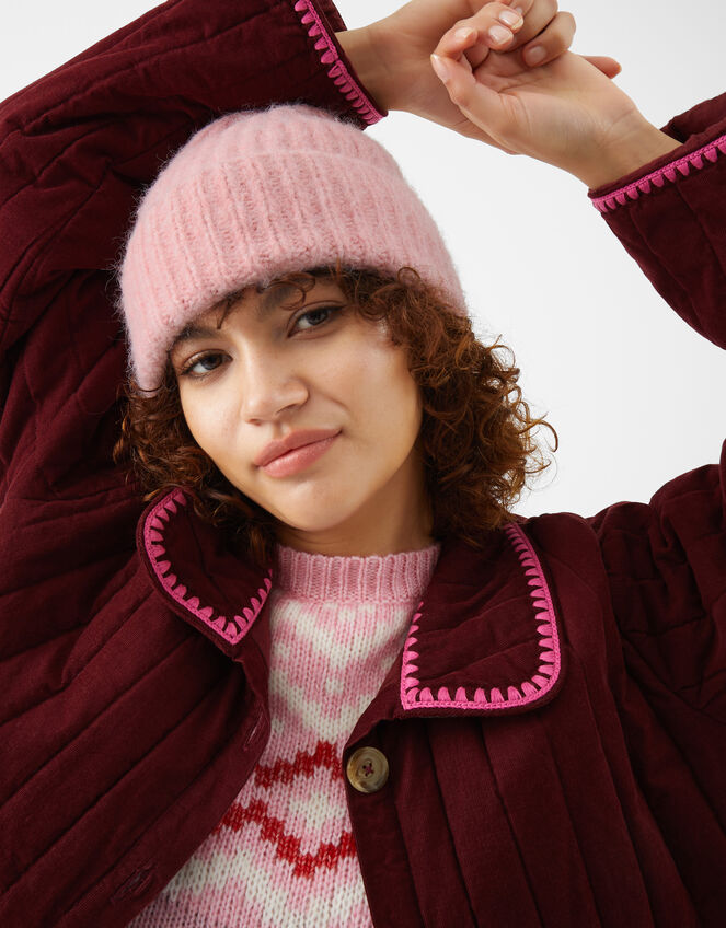 Chunky Knit Beanie Hat, , large