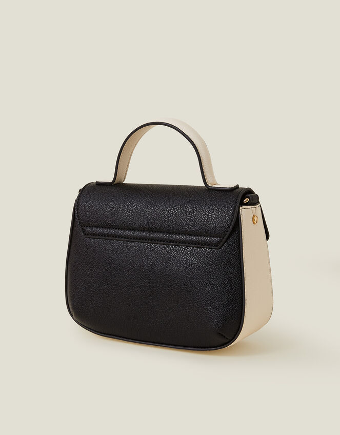 Metallic Top Handle Crossbody Bag