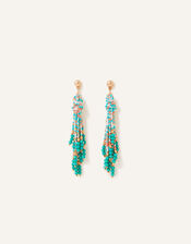 Long Beaded Tassle Earrings , , large