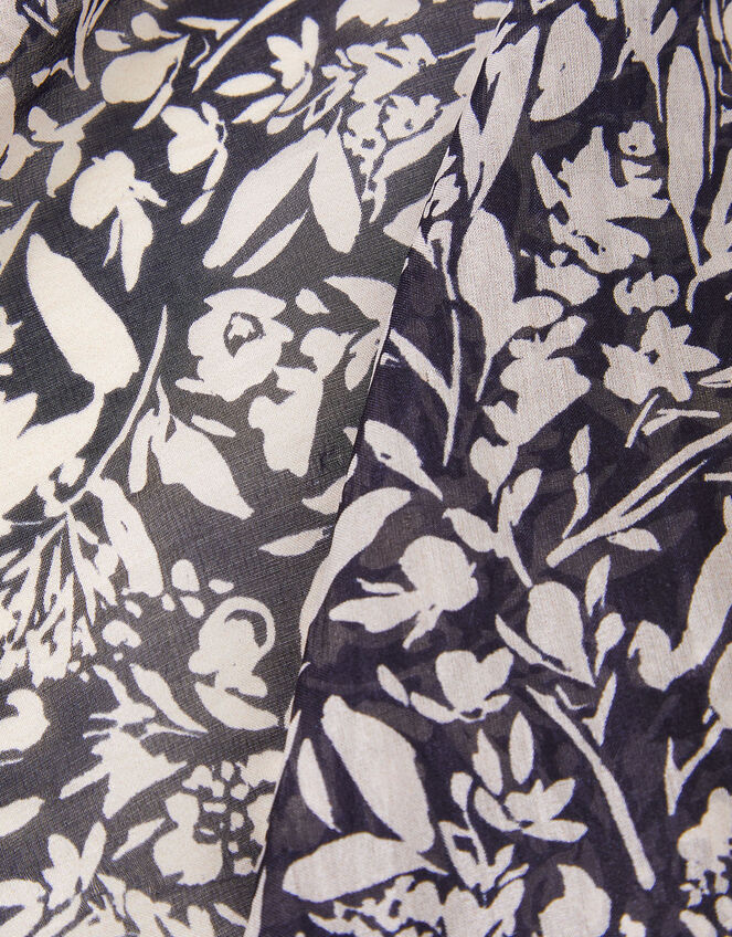 Ditsy Print Silk Scarf, , large