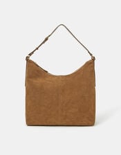 Slouchy Suede Shoulder Bag, , large