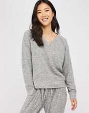 Grey Marl Sweatshirt, Grey (GREY), large