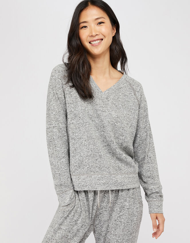 Grey Marl Sweatshirt, Grey (GREY), large