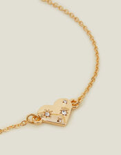 Celestial Heart Chain Bracelet, Gold (GOLD), large