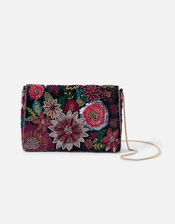 Willow Beaded Floral Clutch Bag, , large