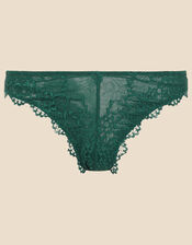 Lace Brazilian Briefs, Teal (TEAL), large