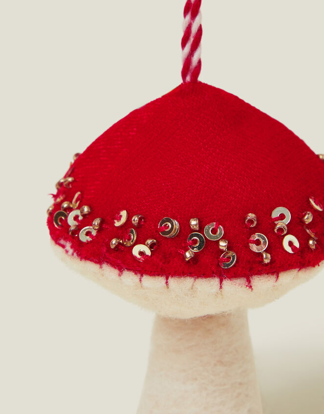 Felt Mushroom Christmas Tree Decoration, , large