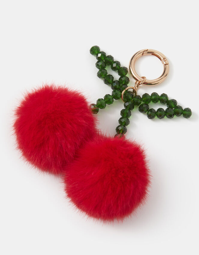 Cherry Pom Bag Charm, , large