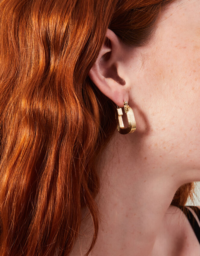 Square Hoop Earrings, , large