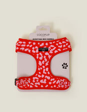 Cocopup London Leopard Print Dog Adjustable Neck Harness Pink, Pink (PINK), large