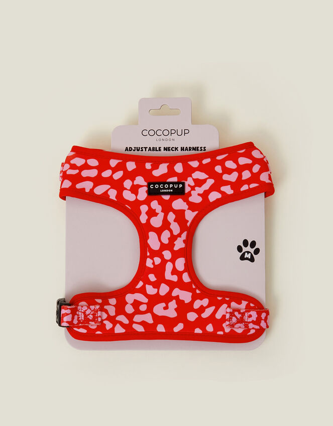 Cocopup London Leopard Print Dog Adjustable Neck Harness Pink, Pink (PINK), large