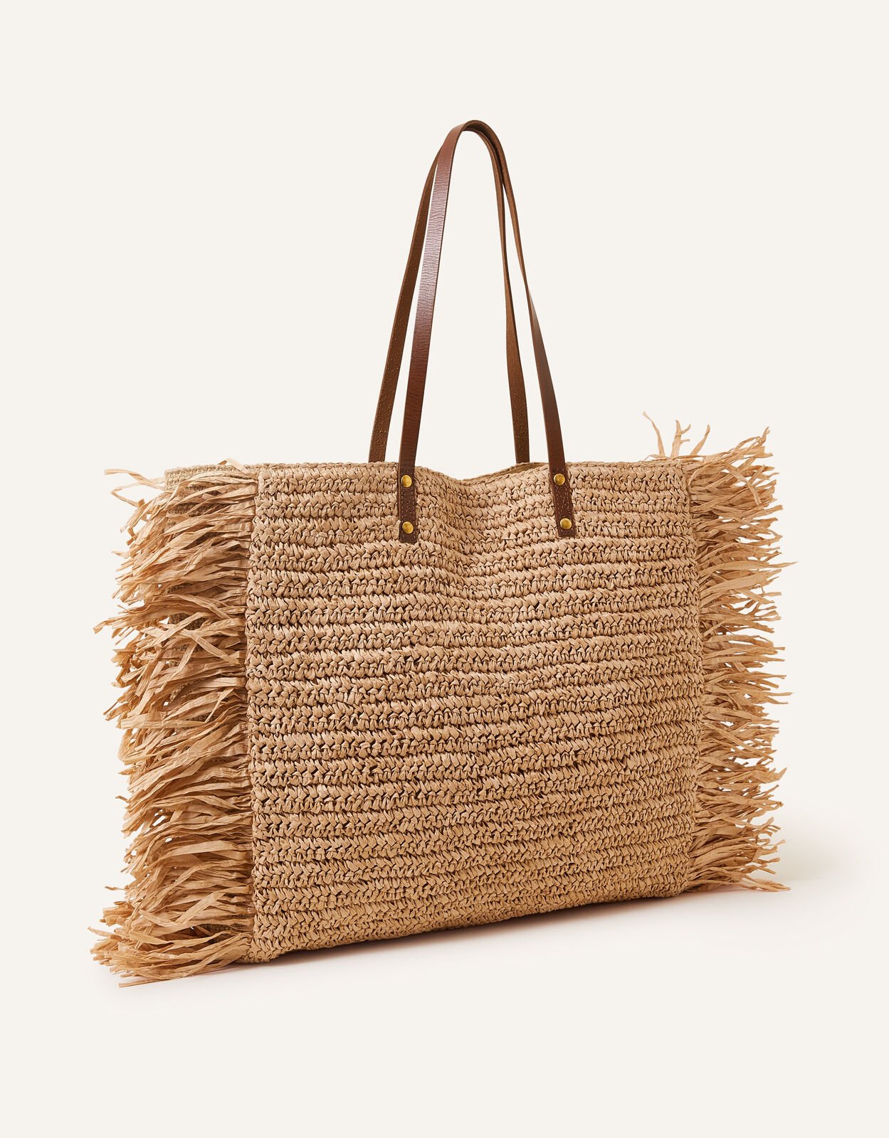 Fringe Raffia Large Shoulder Beach Bags Accessorize ROI