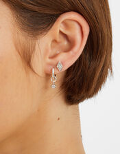 6-Pack Starry Night Stud and Hoop Earrings Silver, , large