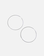 Platinum-Plated Extra Large Hoop Earrings, , large