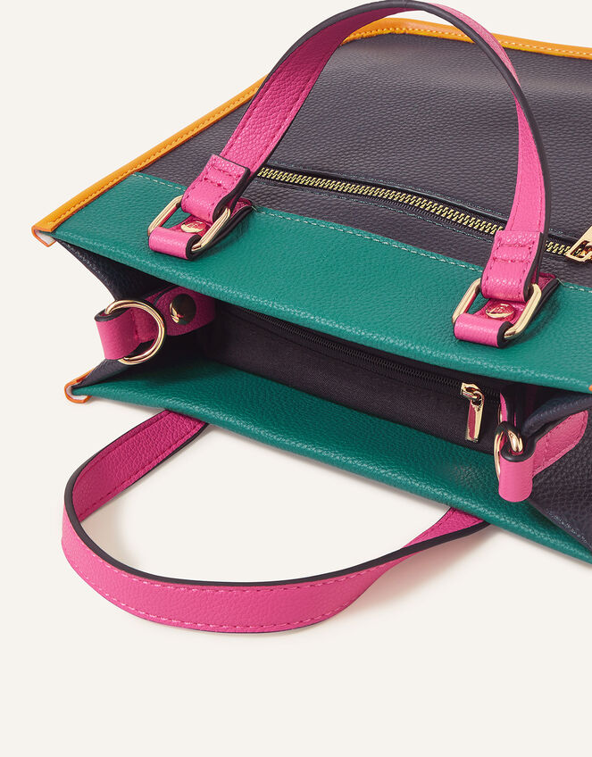 Mini Colour Block Handheld Bag, , large