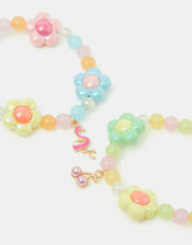 2-Pack Girls Flower Bead Bracelets, , large