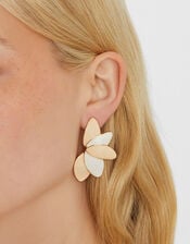 Enamel Petal Drop Earrings, , large