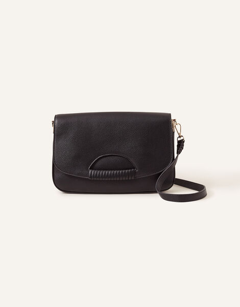 Wrap Handle Cross-Body Bag, Black (BLACK), large