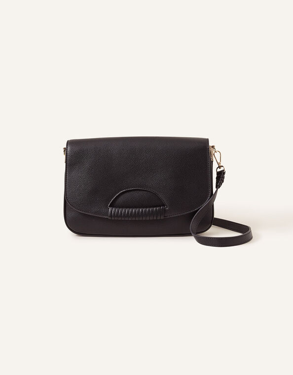 Wrap Handle Cross-Body Bag, Black (BLACK), large