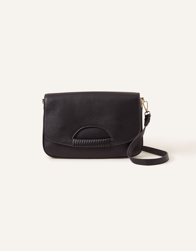 Wrap Handle Cross-Body Bag, Black (BLACK), large