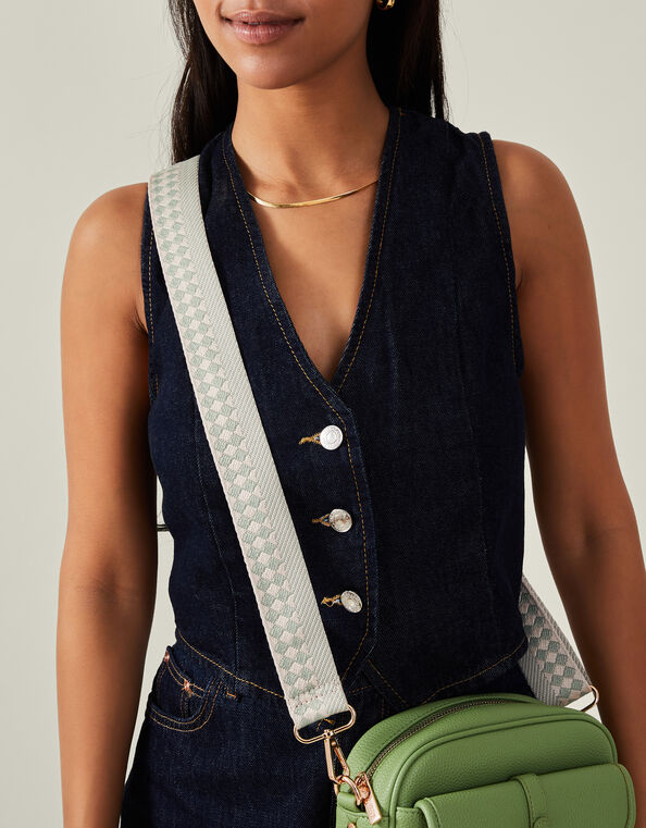 Geometric Webbing Bag Strap, , large