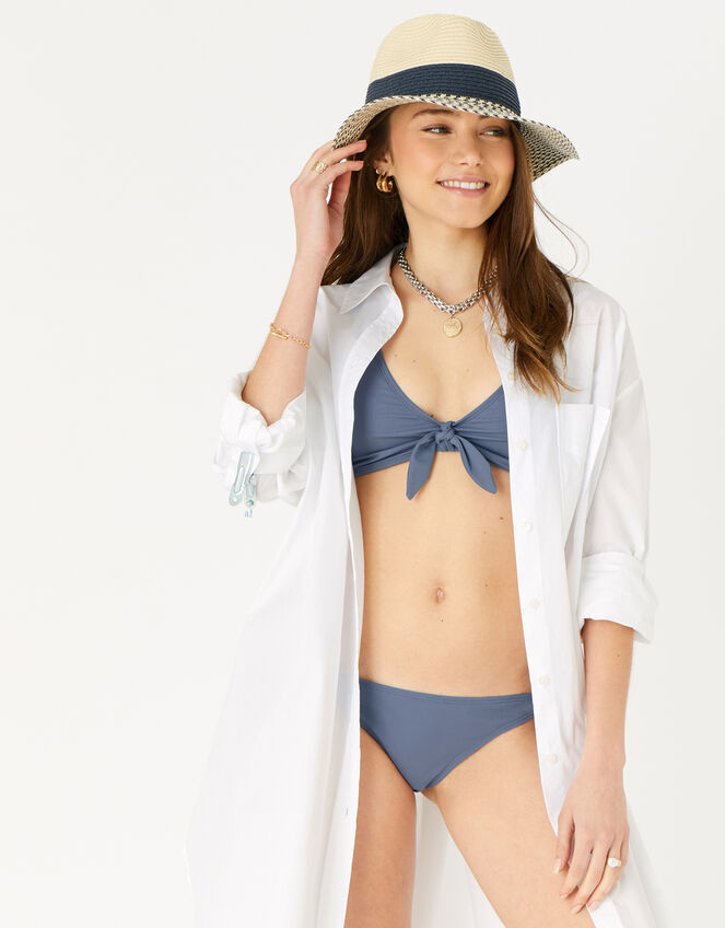 Kos Mix Weave Fedora , Blue (NAVY), large