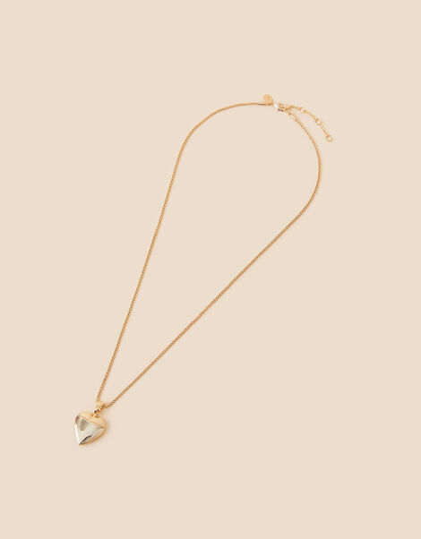 14ct Gold-Plated Heart Locket Pendant Necklace, , large
