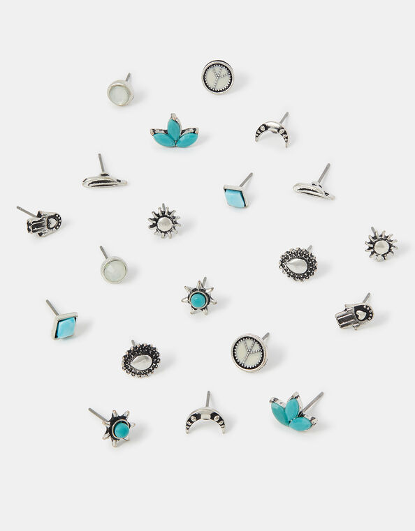 10-Pack Western Boho Stud Earrings, , large
