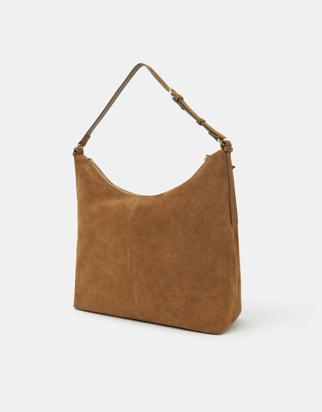 Slouchy Suede Shoulder Bag, , large