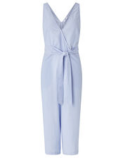 Tie Belt Jumpsuit, Blue (BLUE), large