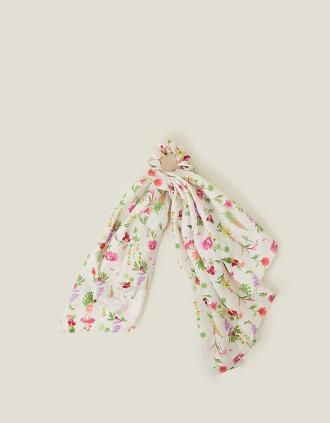 Floral Scarf Scrunchie, , large