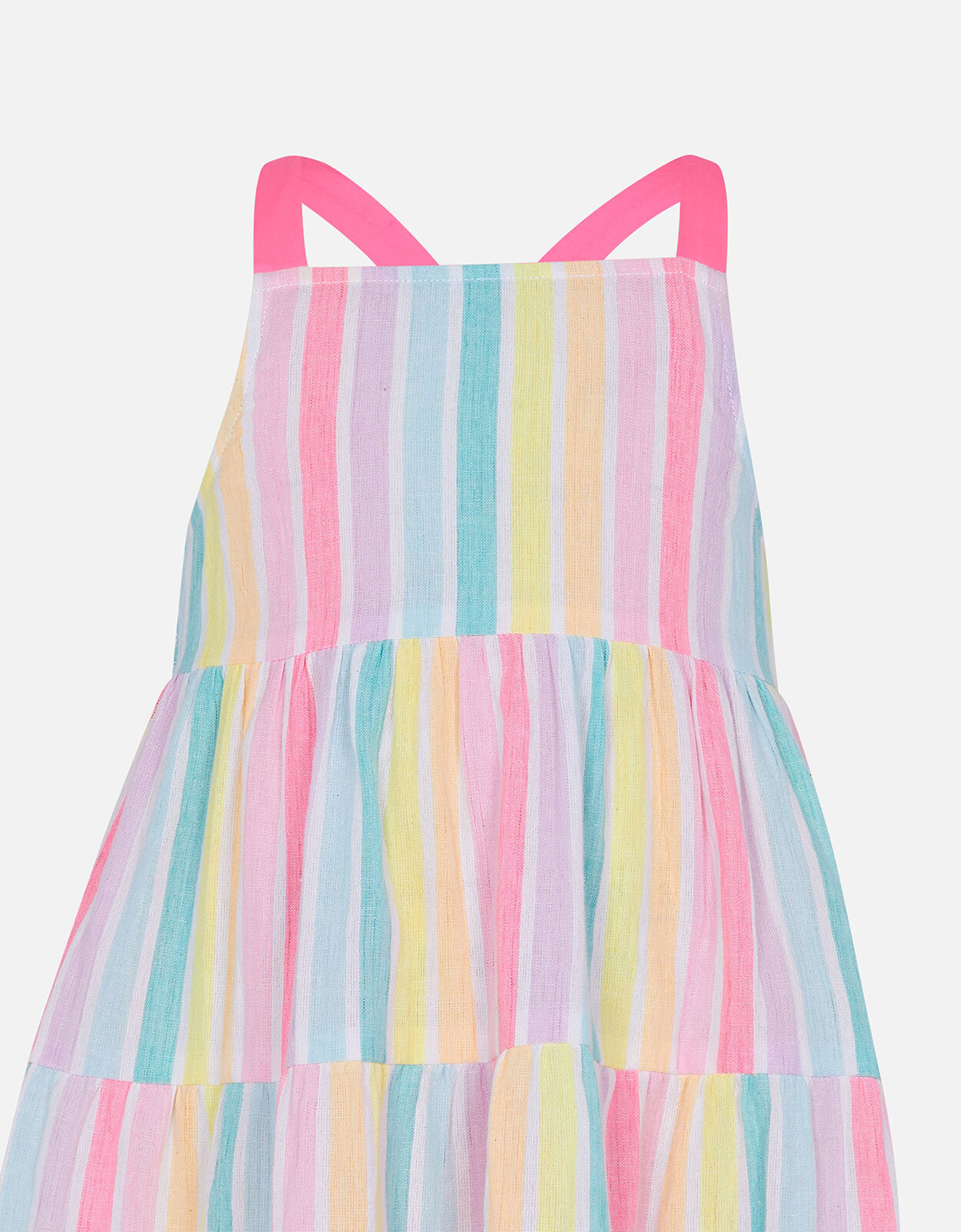 Girls rainbow stripe dress discount