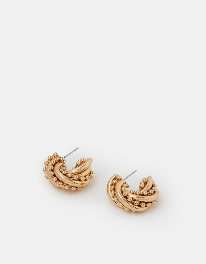 Ball Twist Hoop Earrings, , large