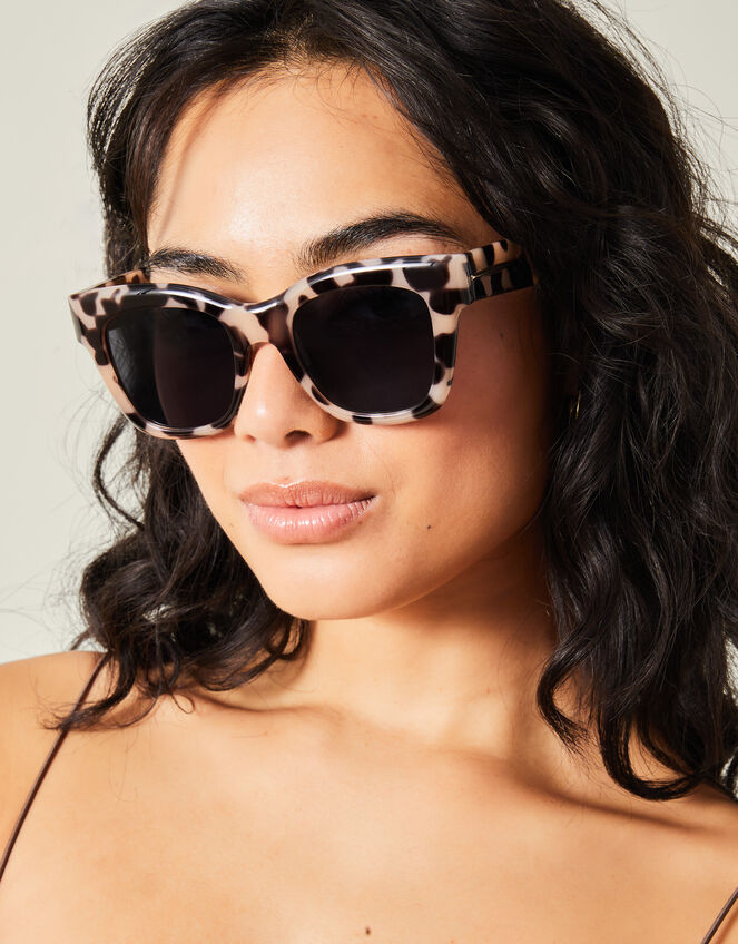 Chunky Tort Square Sunglasses, , large