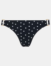 Polka Dot Bikini Bottoms, Black (BLACK WHITE), large