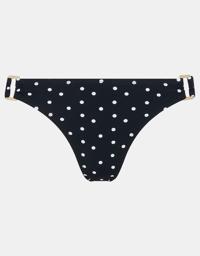 Polka Dot Bikini Bottoms, Black (BLACK WHITE), large